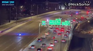 שיירת הרכבים העצומה של ראש הממשלה נתניהו בארה״ב....