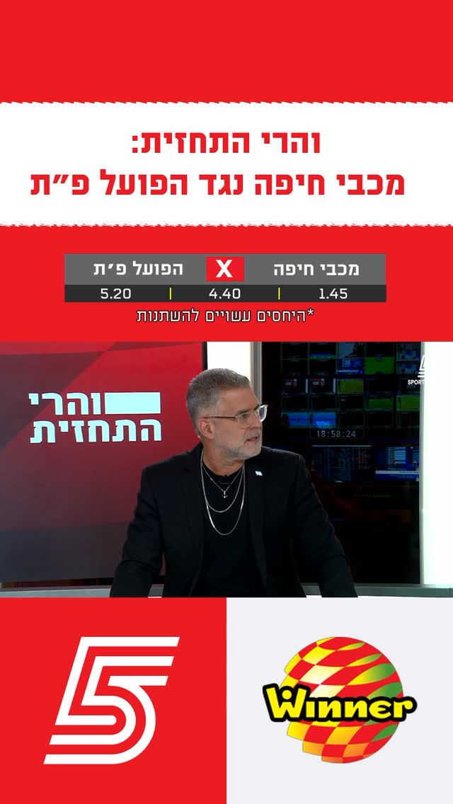 ההמלצות של הפאנל למשחק של מכבי חיפה מול הפועל פתח תקווה 🔥...