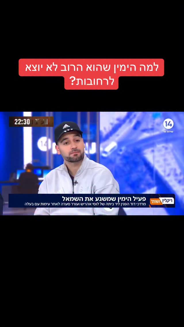 מרדכי דוד: למה הימין שהוא הרוב לא יוצא לרחובות?...