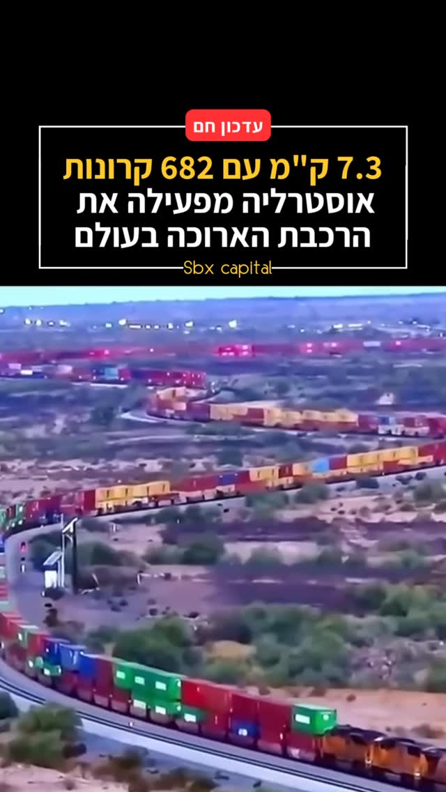 אוסטרליה מפעילה את הרכבת הארוכה בעולם — “מפלצת ברזל” באורך...