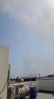 🇮🇷🇧🇭 תיעוד פגיעת הטיל האיראני בבחריין....