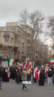 הפגנות של תומכי המשטר בכיכר פלסטין בטהראן...