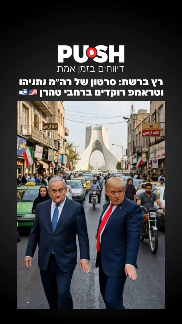 רץ ברשת: סרטון של רה״מ נתניהו וטראמפ רוקדים ברחבי טהרן...