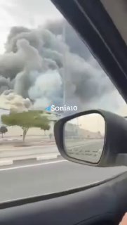 אזור פגיעת טיל איראני בדוחא בירת קטאר...