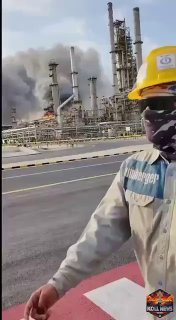 🚨עובדי חברת ארמקו הסעודית בורחים לאחר התקיפה האיראנית...