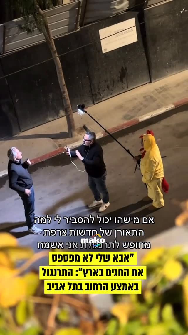תל אביב, לילה, הרחובות ריקים ורק שני צרפתים ותרנגולת משדרים...