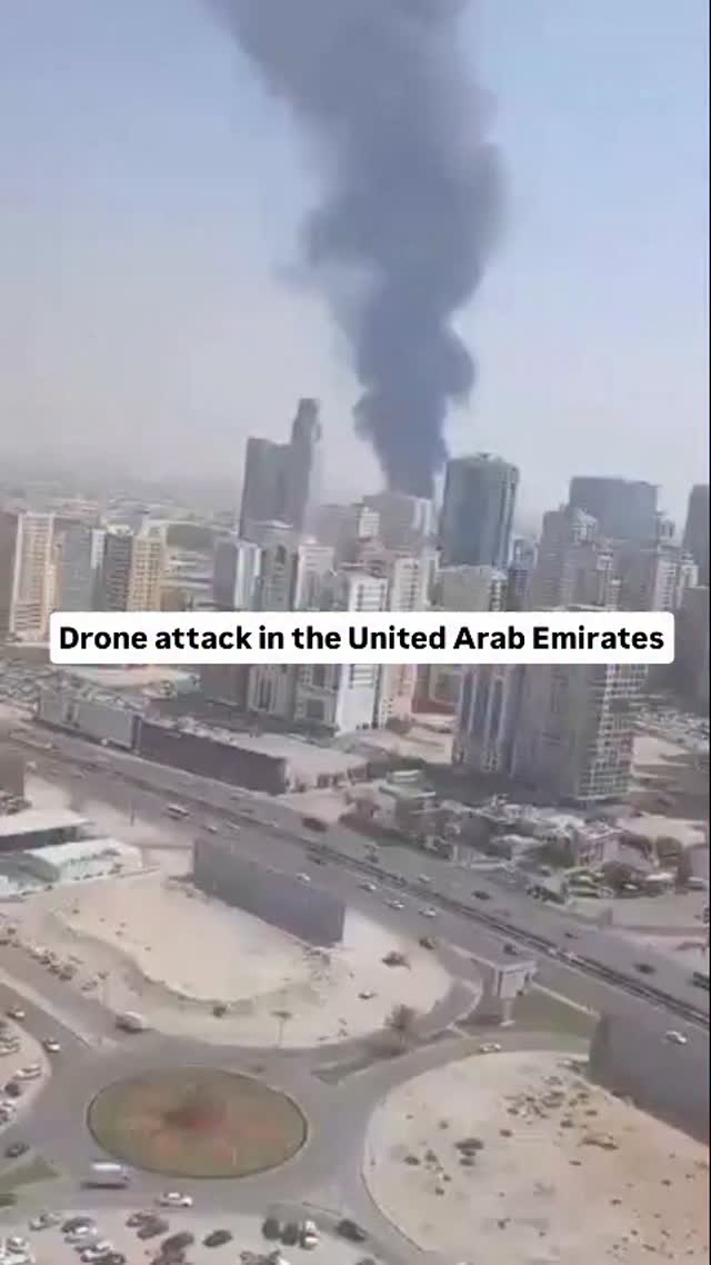 Drone attack in the United Arab Emirates...