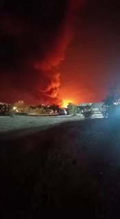 פיצוצים ושריפה גדולה כתוצאה מתקיפה איראנית על כווית...