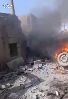 תיעוד מזירת התקיפה בעיירה אל-דאוור במחוז נבטיה שבדרום לבנון....