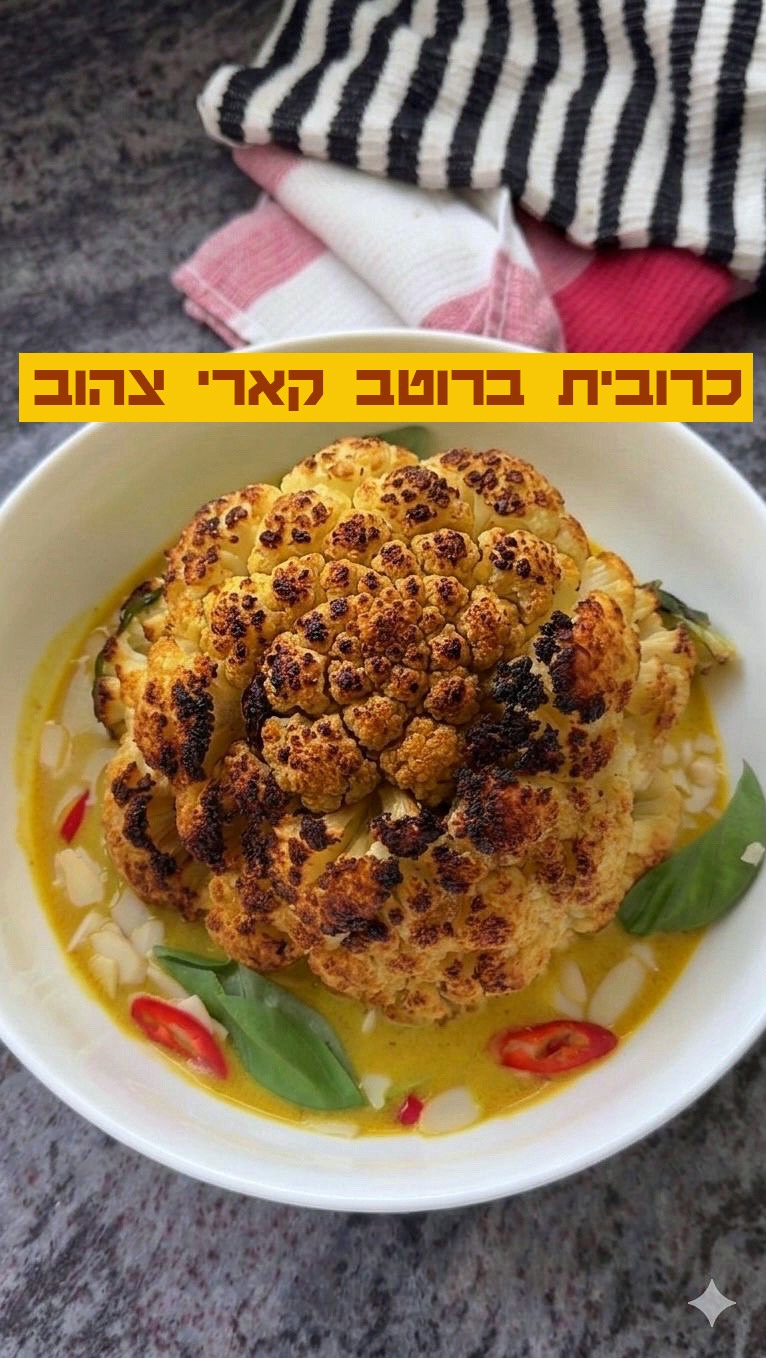 כרובית ברוטב קארי צהוב 🟡...