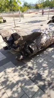 תצוגת הטילים שנפלו פה במכללה הלאומית...