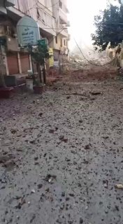 רחוב באז'ור ברובע הדאחיה בביירות לאחר תקיפת צה"ל...