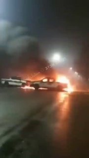 תיעוד שמופץ בערוצי האופוזיציה האיראנית מציג טנדרים של כוחות...