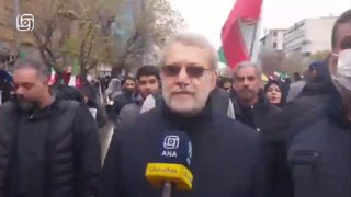 עלי לאריג'אני מתריס בפני ארה"ב וטרמאפ במהלך דבריו שאמר לכלי...