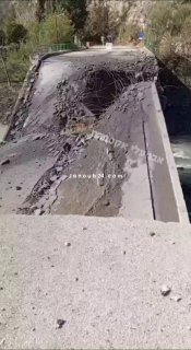 לבנון: תיעוד קרוב של הגשר מעל נהר הליטאני שתקף הבוקר צה"ל👆 -...
