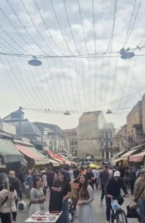 מחנה יהודה בירושלים בזמן האזעקות...