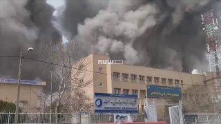 מתחם התקשורת בעיר המדאן שבמערב איראן הותקף לפני זמן קצר על...