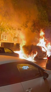 שריפת מספר רכבים בחולון...