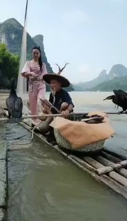 האכלת קורמורנים לאחר דיג משותף 😄...