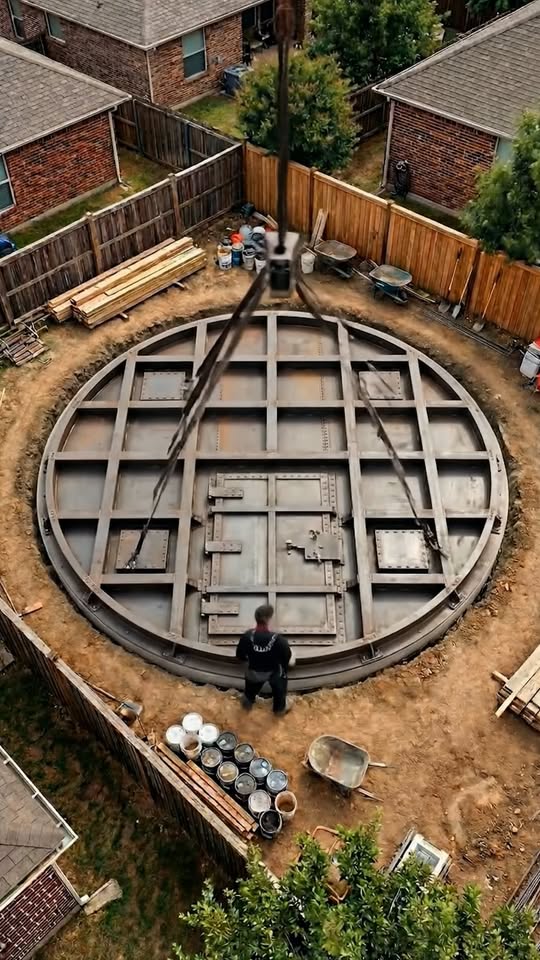 בניית בונקר מפואר תת קרקעי סודי מתחת לחצר אחורית...
