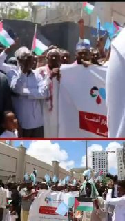 הפגנות סולידריות במוגדישו, סומליה, לתמיכה ולגינוי ההחלטה...