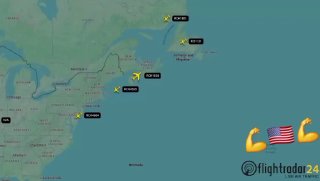 רכבת אווירית גדולה של חיל האוויר האמריקאי לאירופה ולמזרח...