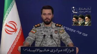 דובר מפקדת ח'אתם אלאנביאא' האיראנית, אבראהים ד'ו אלפקארי,...