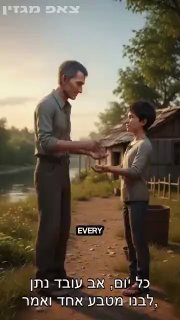 סיפור חינוכי: אב מלמד את בנו על ערך העבודה והחיסכון דרך מטבע...