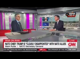 תמיכת מזכ"ל נאט"ו באיום של טראמפ נגד העם האיראני....