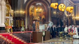 ולדימיר פוטין הגיע לקתדרלת "ישו המושיע" לטקס הפסחא. ...