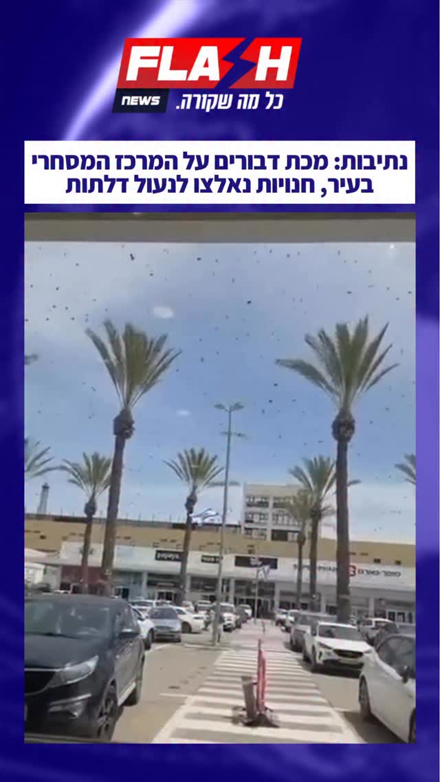 נתיבות: מכת דבורים על המרכז המסחרי בעיר, חנויות נאלצו לסגור...