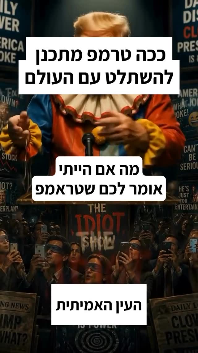ככה טרמפ מתכנן‎ להשתלט על העולם...