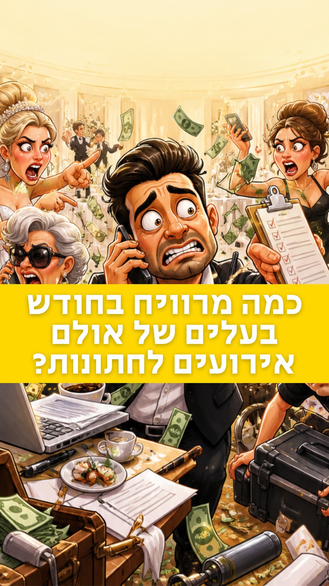 כמה מרוויח בחודש בעלים של אולם אירועים לחתונות?...