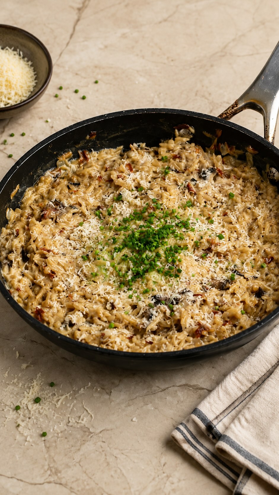 🍚 ריזוטו פתיתים ברוטב שמנת פטריות 🍄...