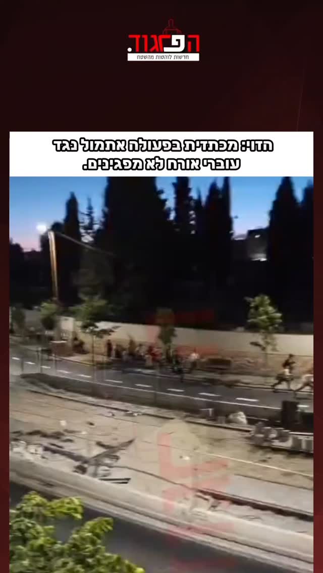 הזוי: מכתזית בפעולה אתמול נגד עוברי אורח לא מפגינים....