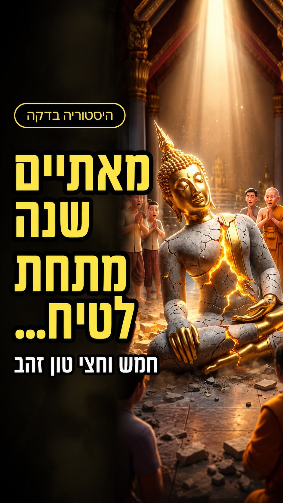 פסל טיח אפור, פשוט. מאתיים שנה במקדש בבנגקוק 😶...