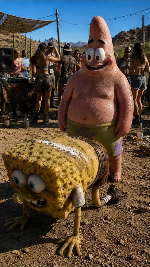 מסיבת הטראנס של בובספוג 🧽💦🏝️...