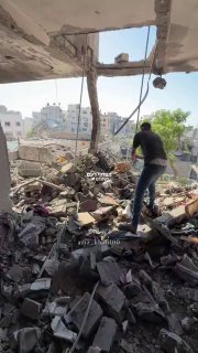 מהבית המופצץ על ידי חיל האוויר בו חוסלו לפחות 5 מחבלים כולל...
