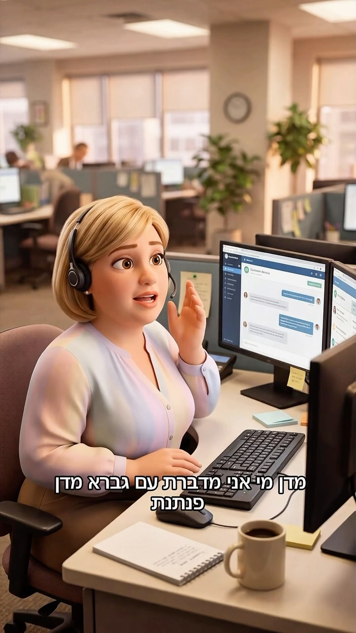 עם מי אני מדברת? תייגו פה את החברה המוקדנית שלכם