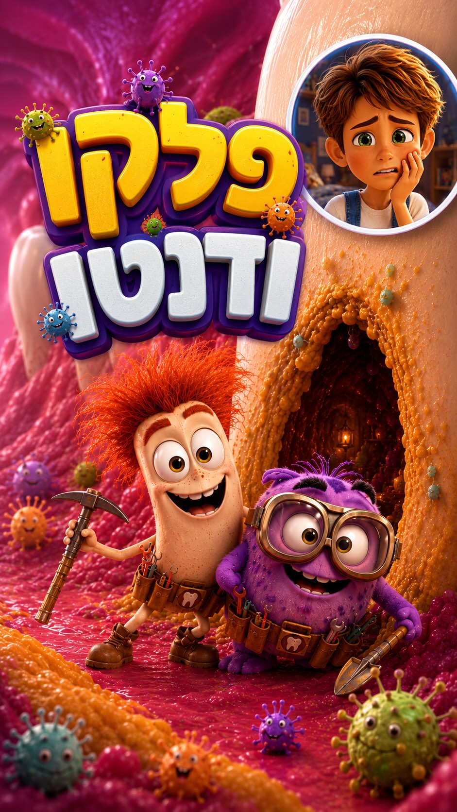 הכירו את פלקו ודנטו — שני חיידקים שובבים שמחפשים שאריות של...