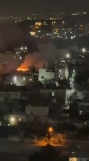 כפר מאלק-מחוז רמאללה: שריפה שפרצה לטענת מקורות פלסטיניים מירי...