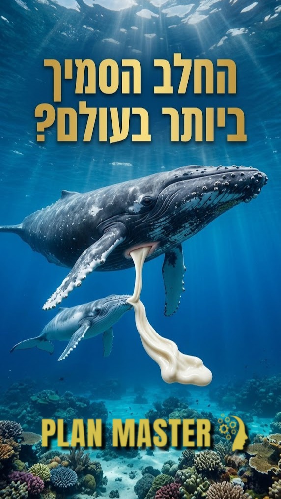 ראיתם פעם איך חלב לווייתנים מגיע לגור שלו, עמוק מתחת למים?...