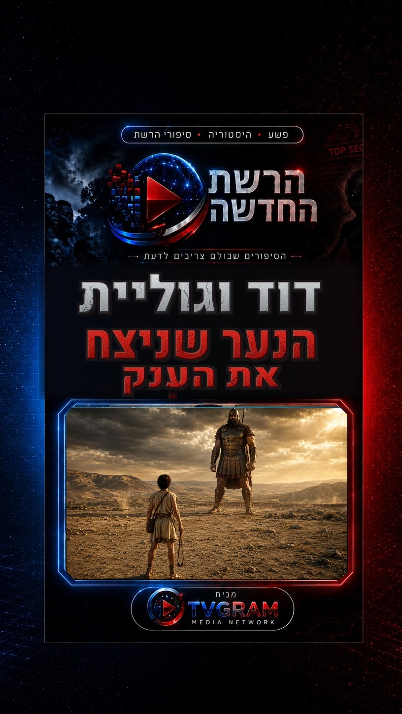 ⁨ דוד וגוליית בין הסיפורים המטורפים והמרתקים שיש בתנ״ך .נער...