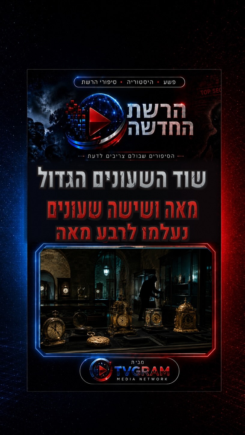 ⁨ 106שעונים נעלמו בלי סימן… ל־25 שנה....