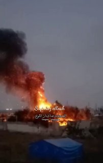 אזור ג'חר א-דיכ במרכז רצועת עזה: פרצה שריפה גדולה כתוצאה מירי...