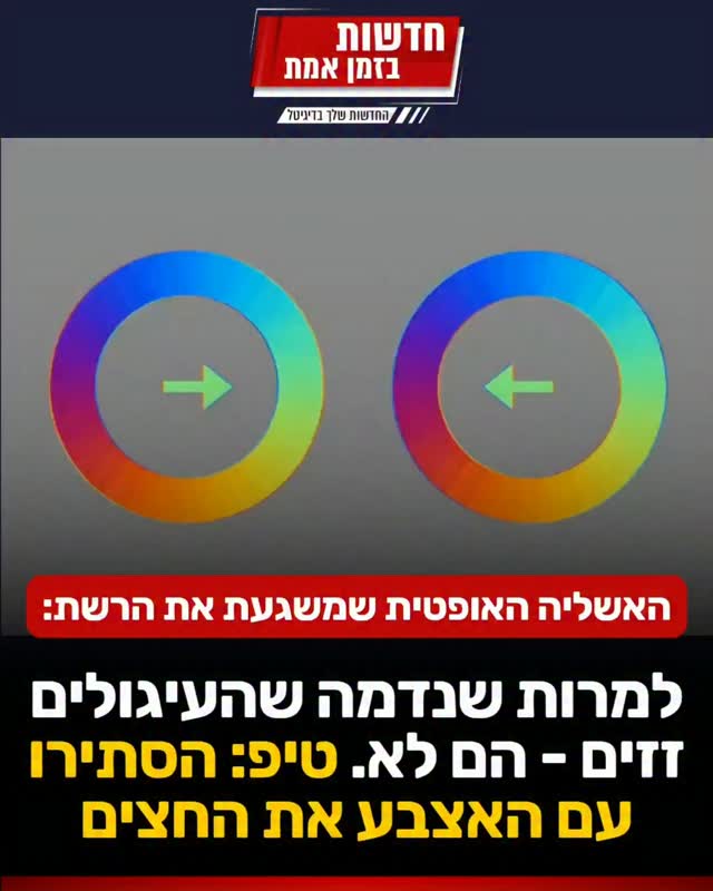 האשליה האופטית שמשגעת את הרשת - העיגולים זזים, או לא?...
