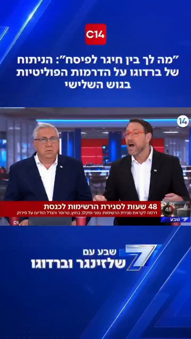 "מה לך בין חיגר לפיסח": הניתוח של ברדוגו על הדרמות הפוליטיות...