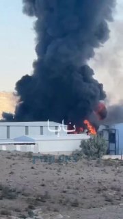 שריפה במפעל במחוז א זרקא בירדן. מקור עיראקי פרו אירני טוען...