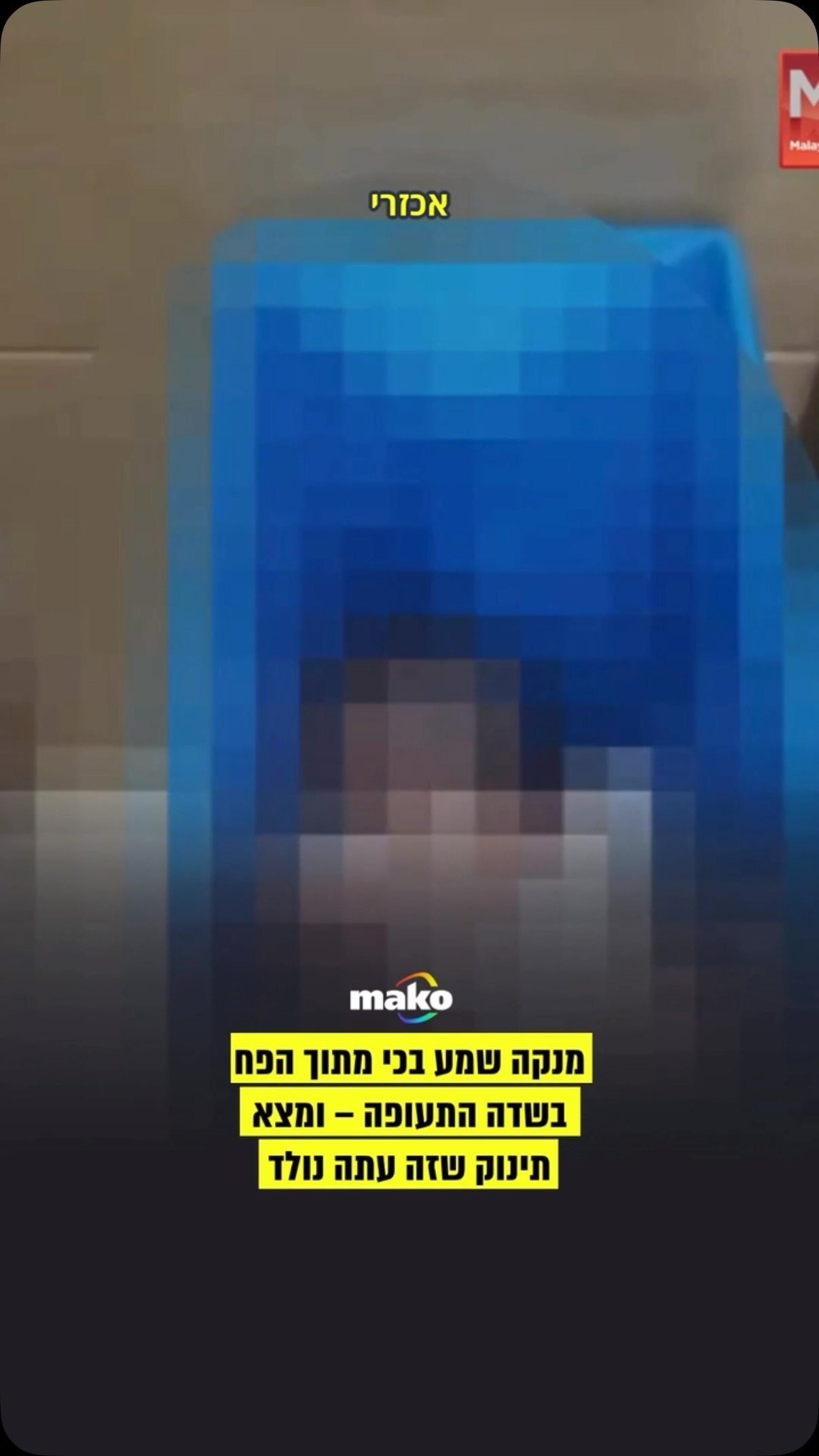 התינוק נמצא ב-31 באוגוסט בתוך פח בשירותי הנכים בנמל התעופה. לפי...
