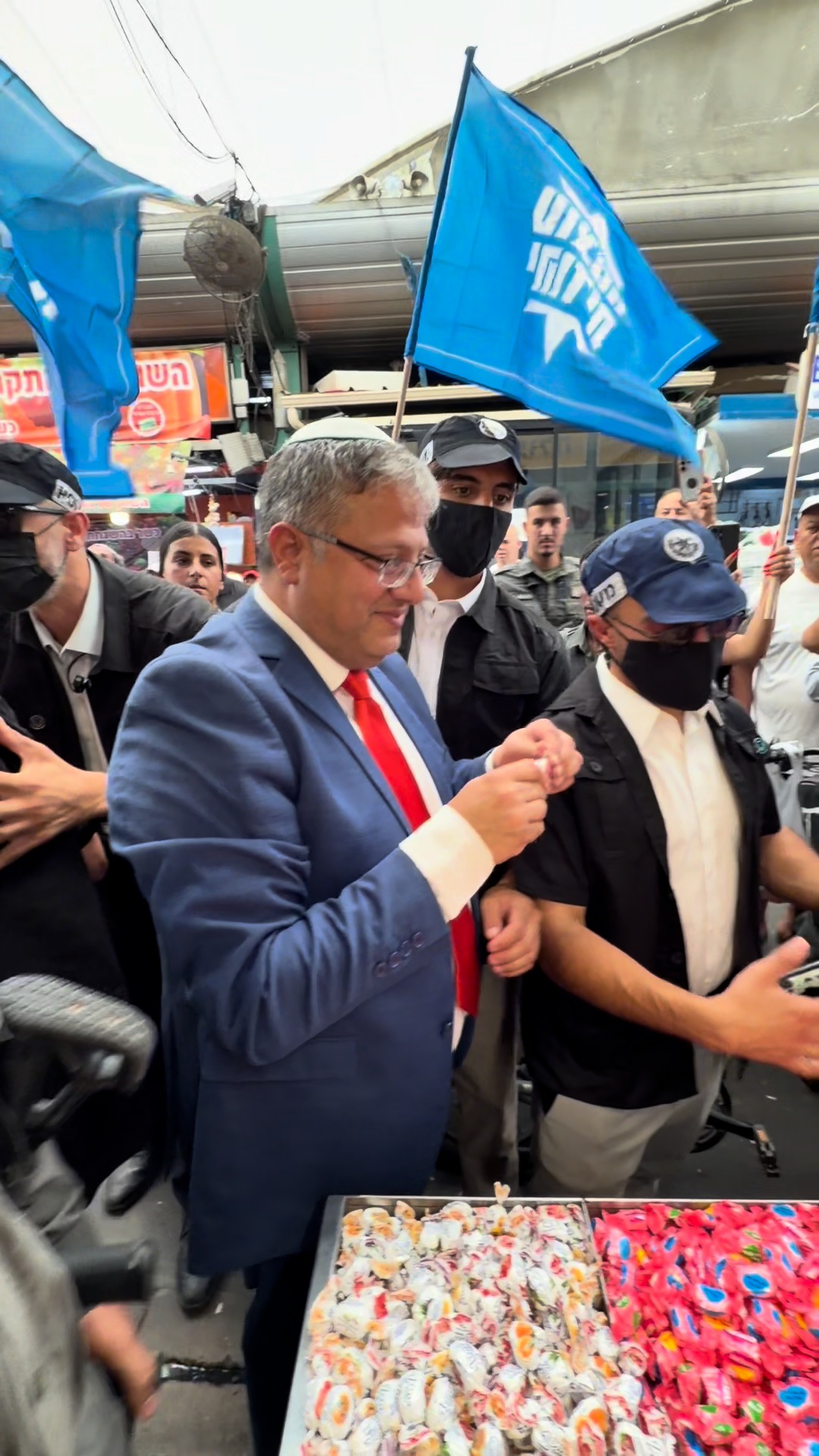 יו״ר עוצמה יהודית, השר איתמר בן גביר, יחד עם השר יצחק וסרלאוף...